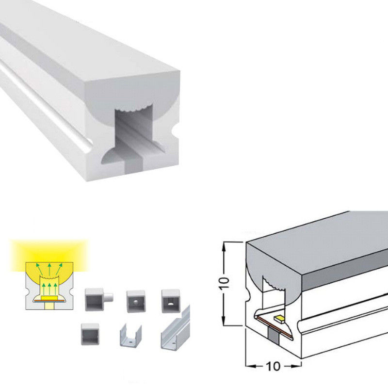 de geleide flexibel magneten van neonlichten24v klemmen installeren 3000K-geleide neon van strook het lineaire lichten
