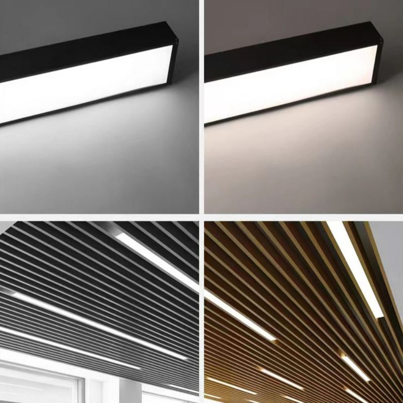 Slaapkamer LEIDENE Lineaire Hangende Lichte Lineaire Tegenhanger die Zwart Binnendecor 3000K 5000K 35W aansteken