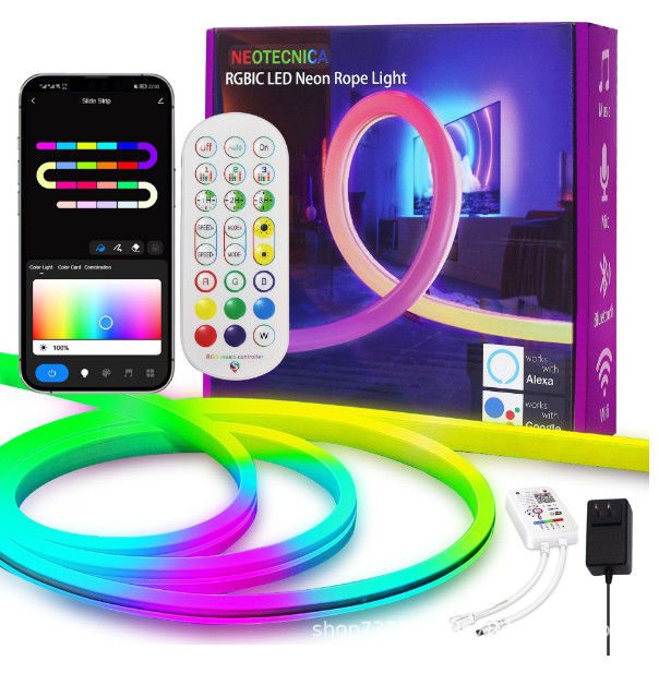 Multi LEIDENE van het Kleuren Flexibele Silicone Strook Multiwijzen gelijkstroom 12V 24V AC 220V