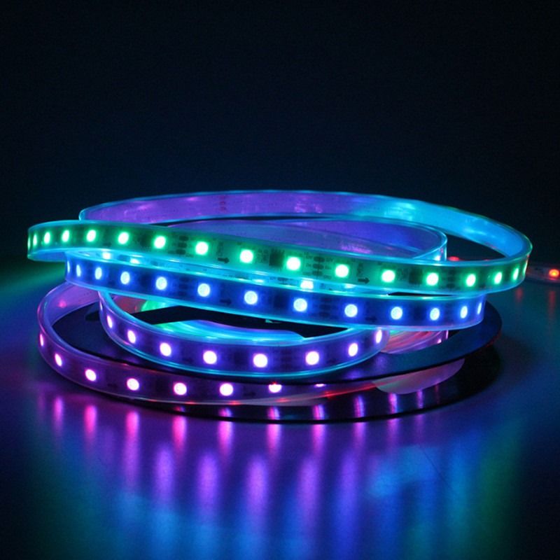 RGB Flexibele LEIDENE Strook Lichte WS2812B 5050SMD Individuele Adresseerbare 16.4FT 60Pixels/M 300Pixels LEIDENE Pixelstrook