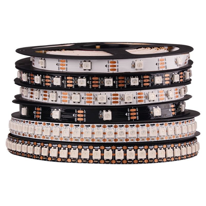 RGB Flexibele LEIDENE Strook Lichte WS2812B 5050SMD Individuele Adresseerbare 16.4FT 60Pixels/M 300Pixels LEIDENE Pixelstrook